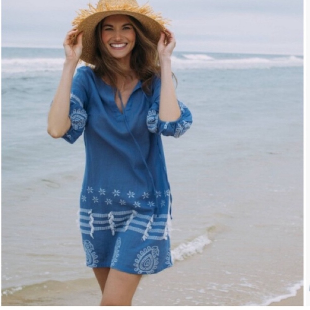 NWT Tuckernuck TNuck Beach Swim French Anjuna Blue Coverup Size XXL